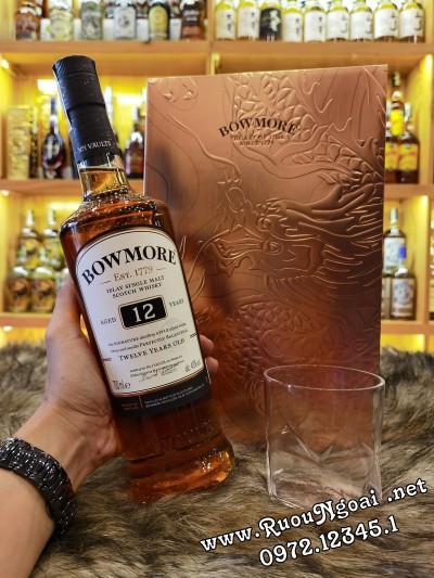 Rượu Bowmore 12YO Hộp Quà 2024